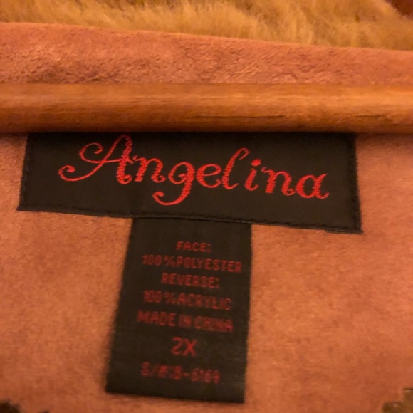 Camel Color Faux Shearling very warm lined w/fur - Picture 4 of 4